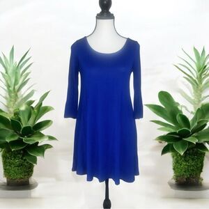 Poof! Royal Blue 2/4 Sleeve Tunic dress Size Small